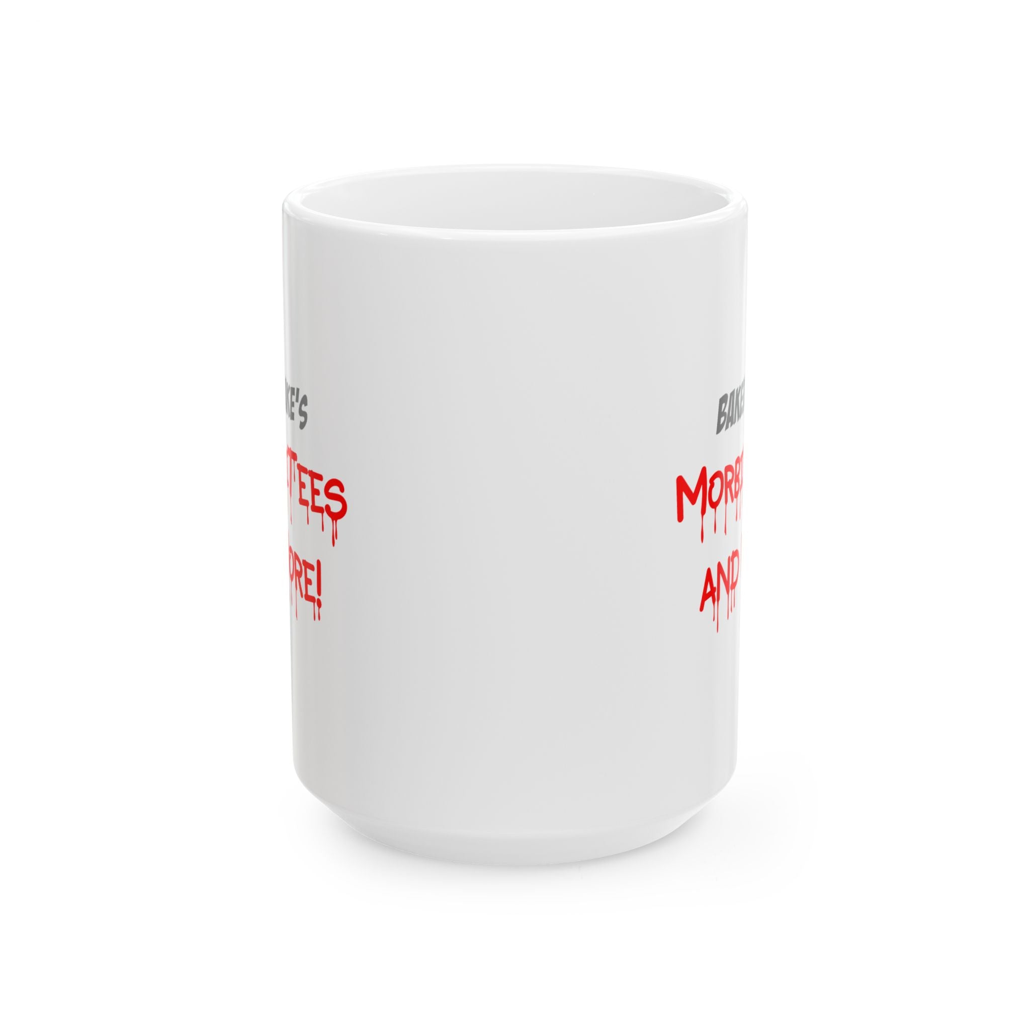 Ceramic Coffee Mug – “Morbiditees and More” Printed Design