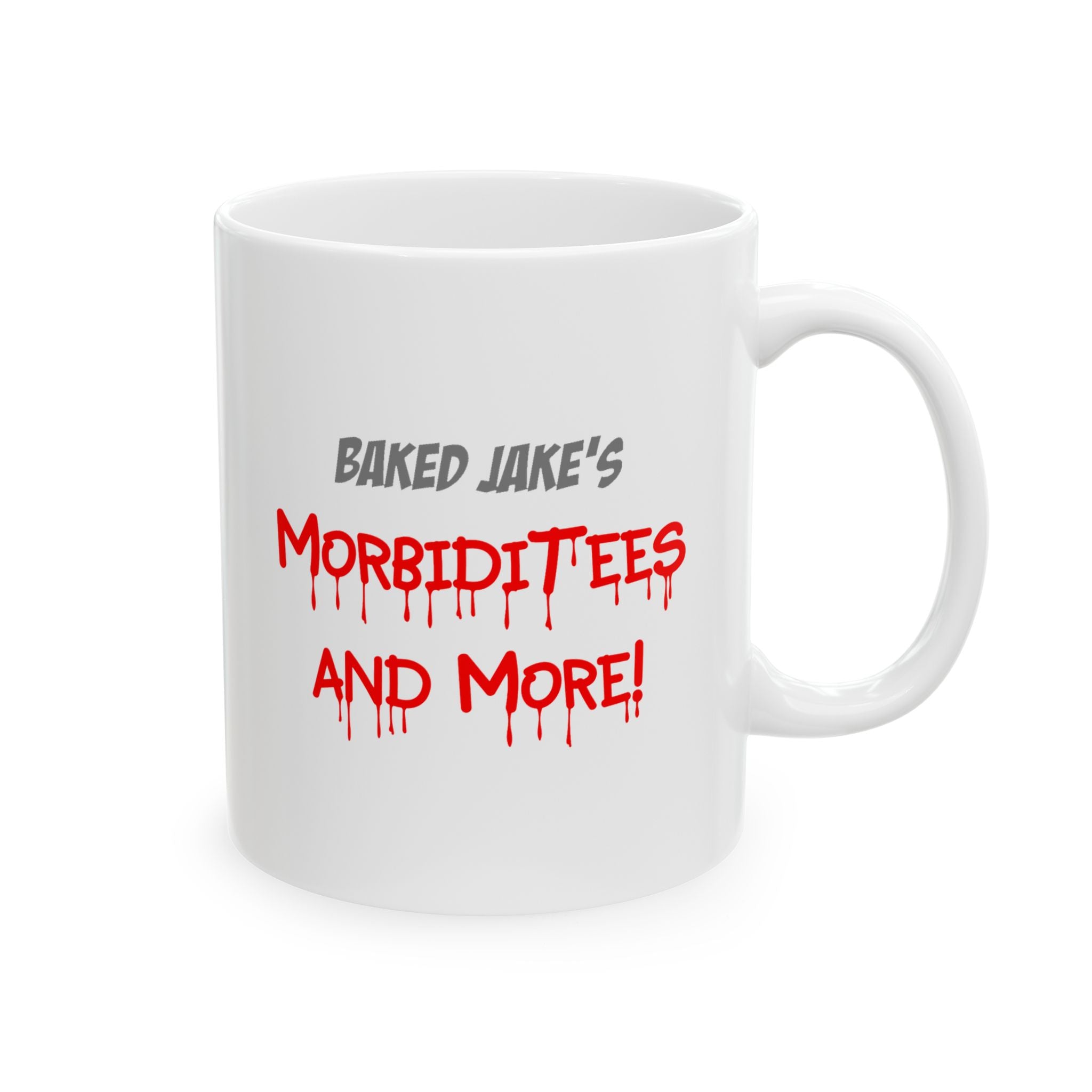 Ceramic Coffee Mug – “Morbiditees and More” Printed Design