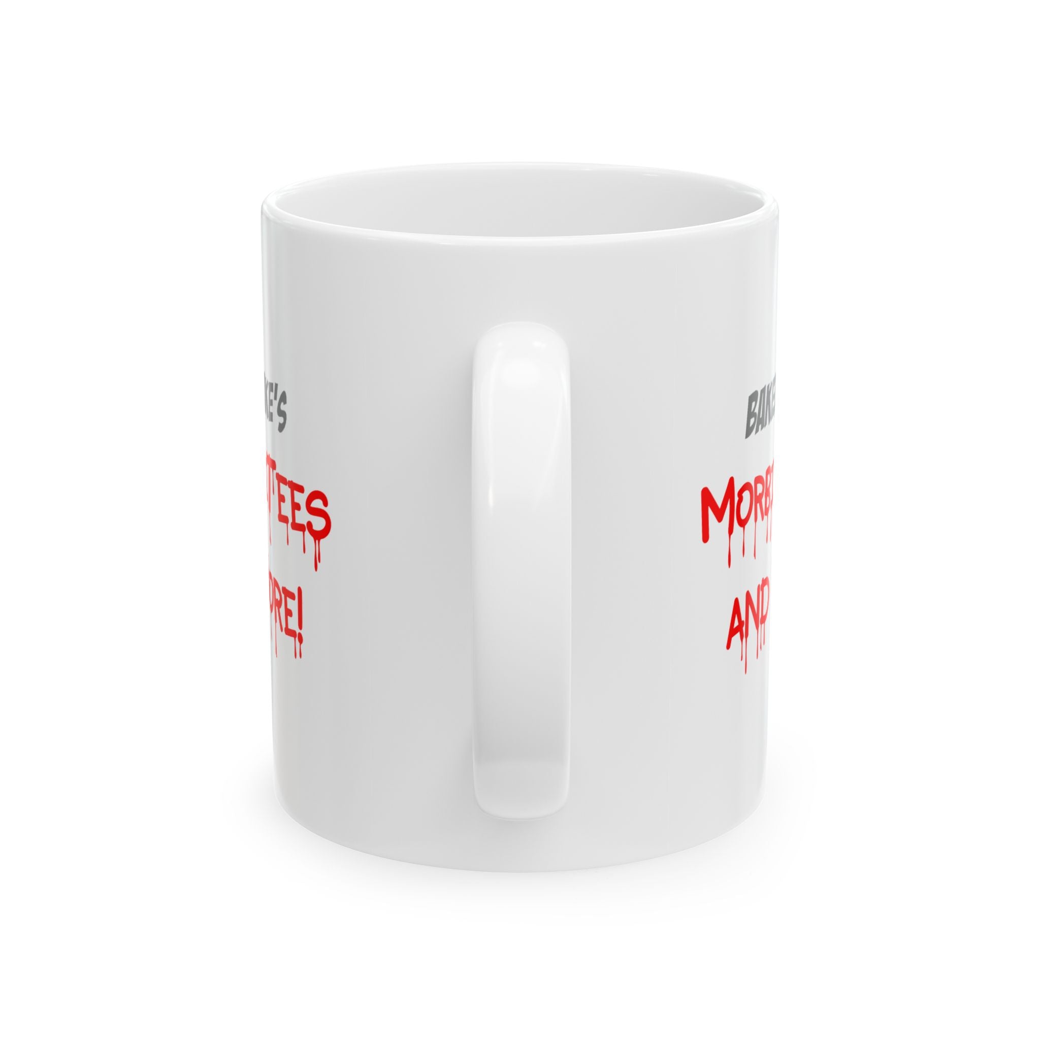 Ceramic Coffee Mug – “Morbiditees and More” Printed Design