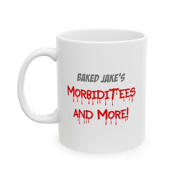 Ceramic Coffee Mug – “Morbiditees and More” Printed Design